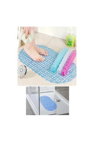 Yeni Ürün Çok Amaçlı Banyo İçin Kaydırmaz Paspas 63 X 36 Cm Beyaz - 836147713 Beyaz