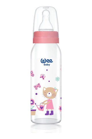 Wee Baby  Klasik Cam Biberon 250 ML Pembe