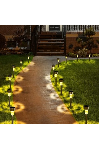 Solar Metal Bahçe Kazık Lamba Seti 10 Adet-9096813306621