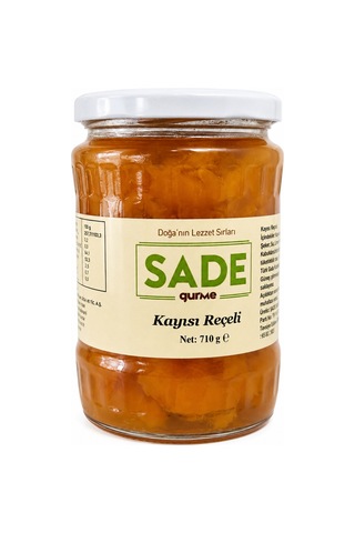 Sade Gurme Kayısı Reçeli 580 Cc