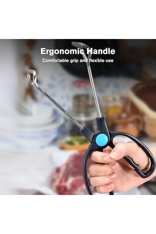 Konesam Kara Gümüş 25cm 430 Paslanmaz Çelik Abs Malzeme Barbekü-mangal-yemek Kolu Çok Renkli