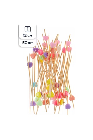 Riota Kanep İçin Kalp Şeklinde Shiraz Sopaları 12 Cm 50 Adet 197653327