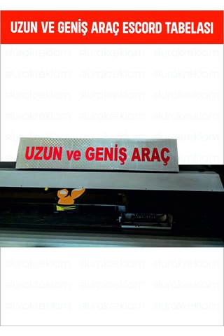 Uzun Ve Geniş Araç Mıknatıslı Tabela