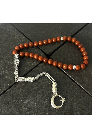 Sertifikalı Kırmızı Jasper 6mm 33lük Doğal Taş Tesbih