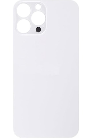 Apple Uyumlu iPhone 13 Pro Max Arka Pil Batarya Kapağı - Lens Hariç Silver