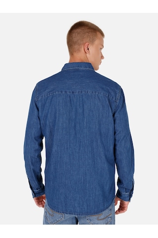 Colin's Colins Mavi Erkek Gömlek U.kol Cl1070652 Q1.v1 Dn04060 Denim