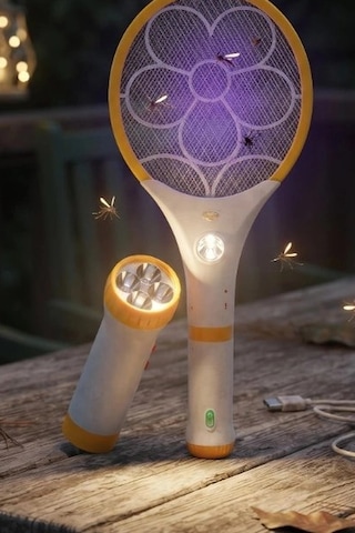 Lityum Bataryalı Sinek Öldürücü Raket - El Feneri Ve Led Işıklı, 1 Adet Bx-313486