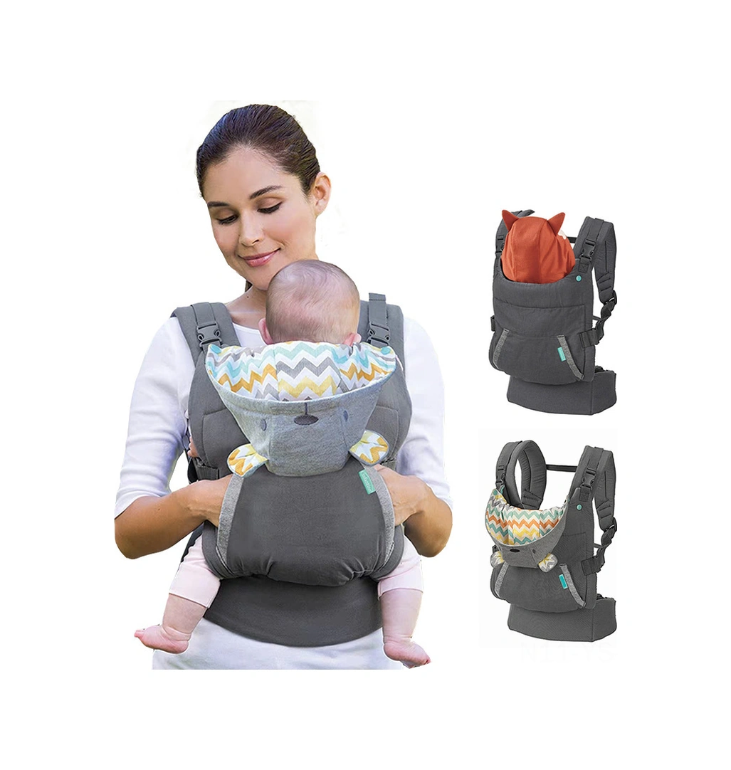 Yunboo Çok Fonksiyonlu Bebek Taşıyıcı: Ön/arka/yanal Taşıma Seçenekleriyle 20kg Yüke Dayanıklı Bel Ayaklı Sünger Desenli