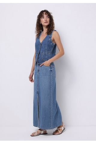 Colin's Colins Slim Fit Düz Düğmeli Kadın Mavi Etek Cl1075299 Q1.v1 Dn44400 Denim