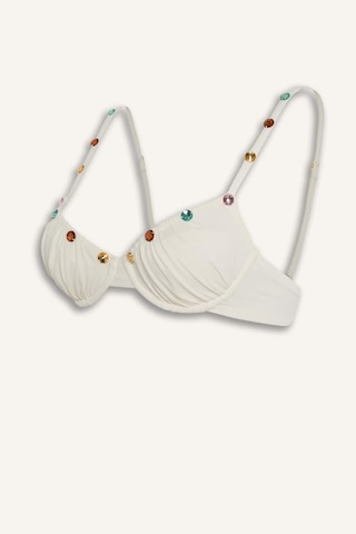 Defacto Lilyrose X Defacto Regular Fıt Bikini Üstü H8841ax26hswt16 Beyaz-wt16