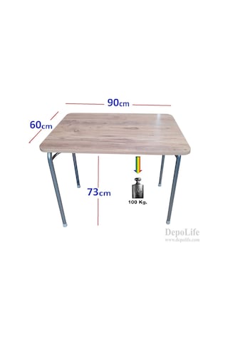 Depolife Depolife Katlanır Ayaklı Mutfak Balkon Yemek Çalışma Masası Ceviz (464146298)