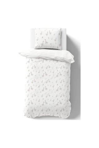 Organik Tek Kişilik Nevresim Takımı 160x220 - Huzurlu Kanatlar Renkli