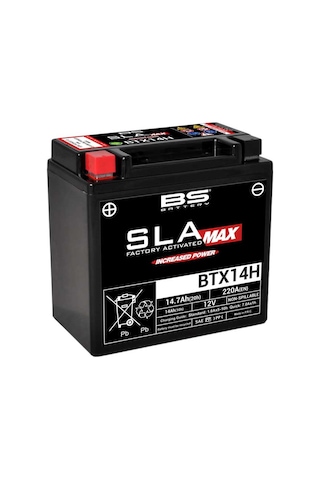 Bs Battery Btx14h  (sla Max) Motosiklet Akü