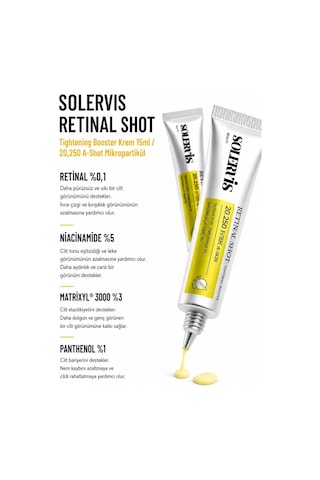 Retinal Shot Kırışıklık Karşıtı Sıkılaştırıcı Bakım Kremi%0,1 Retinal%3 Matrixyl 15 Ml