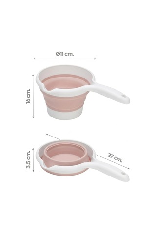 Lexroo Katlanabilir Maşrapa, Katlanır Banyo Maşrapası, Akordiyon Koçero 27cmx17cmx4cm Çok Renkli