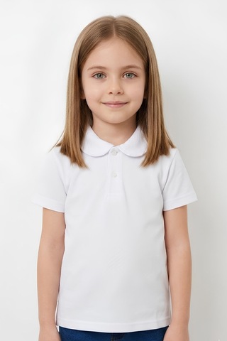 Modanino Kız Çocuk %100 Pamuk Ve Okul Tarz T-shirt 5-16 Yaş 12724at Beyaz