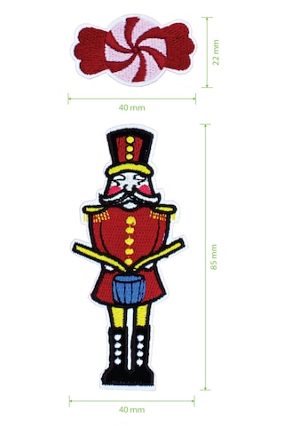 Pin Your Patch New Year Christmas Yeni Yıl Patch Set Patch Yama Seti Şarap Kırmızı