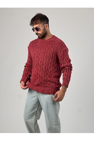 Bordo Triko Erkek Sweatshirt Coc1025 Bordo