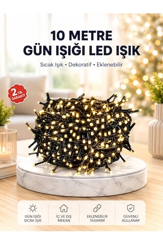 Hubrendy Kargo Uzun Ömürlü Led Teknolojili 10 Metre Şık Işıklı Süsleme Seti