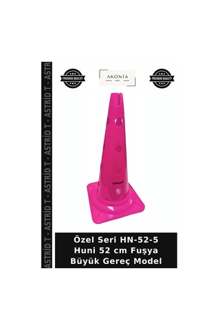 Özel Seri Hn-52-5 Huni 52 Cm Fuşya Büyük Gereç Model