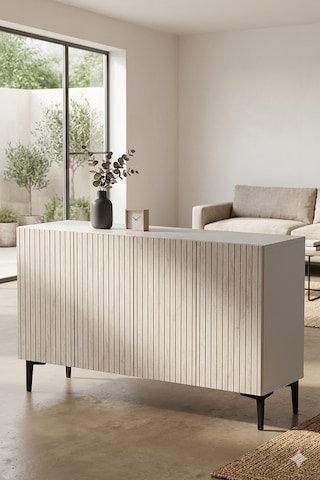Ka1214bt Zeynep Konsol Ve Tv Sehpası Beyaz-traverten 120cm