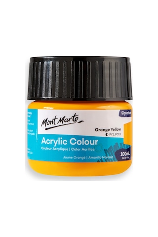 Akrilik Renkli Boya Signature 100ml - Orange Yellow Çok Renkli