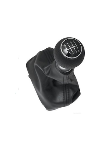 Fort Fiesta 2009-2017 Uyumlu Vites Körüğü Siyah Deri Siyah Dikiş