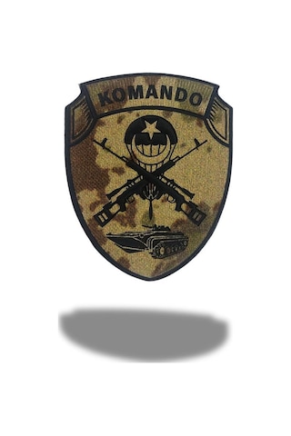 Single Sword Komando Yazılı Kabartmalı Plastik Cırtlı Arma Patch Diğer