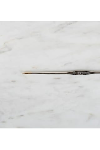 Abarta Yabalı Altın Uçlu Metal Saplı Dantel Tığ Numara Seçenekleri No 8 - 1,25 Mm