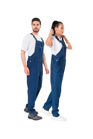 Şensel, Yazlık Kot Bahçıvan Tulum, Lacivert -8E145- Askılı Tulum