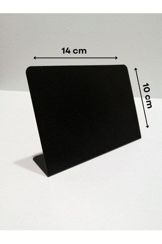 10 Ad Silinebilir Karatahta Siyah Etiket Stand İsimlik 14x10 Cm