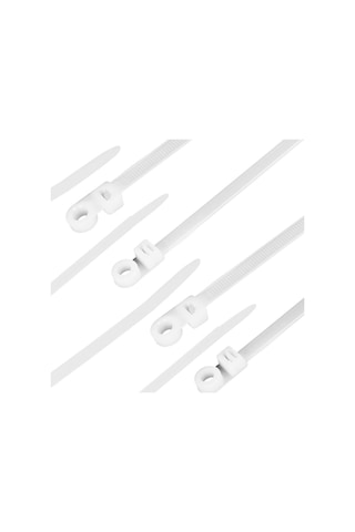 M191pl 2,5 X 100 Mm Vida Delikli Naylon Kablo Bağı, Ethernet Ve Ses Sistemi Kabloları İçin, Kendinden Kilitli, Beyaz , 40 Adet