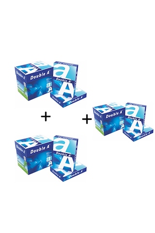 Double A - Toptan Satış A4 Fotokopi Kağıdı 80 G 3 Koli 15 Paket