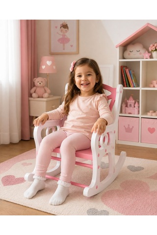 Eğlenceli Sallanan Çocuk Sandalyesi 0-3 Yaş Pembe
