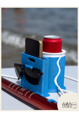 Paddle Board Sup Board Kano Termos Kutu İçecek Telefon Ve Gözlük Tutucu - Mavi