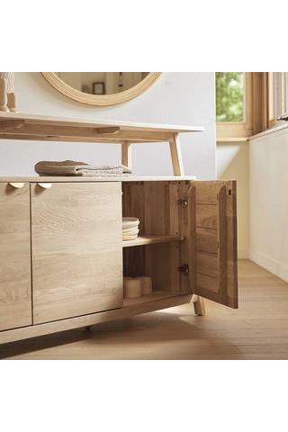 Pola Natural Model Masif Ahşap Büfe, Konsol Ceviz