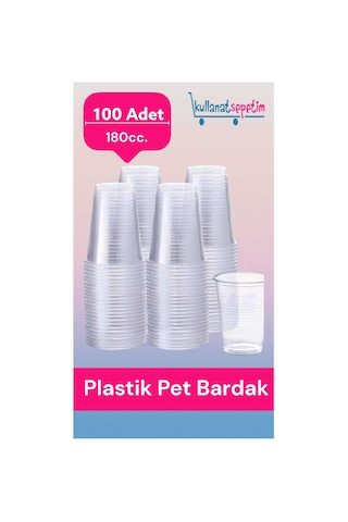 Plastik Pet Bardak Otomat Bardağı 180 Cc 100 Adet Renksiz Plastik Pet Bardak Otomat Bardağı 180 Cc 100 Adet Renksiz