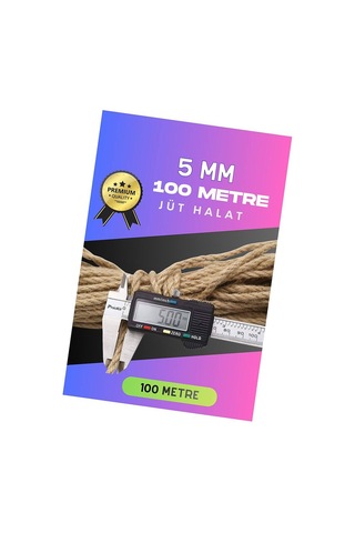 5 Mm 100 Metre Jüt Halat Dekoratif Hasır İp Urgan Süs Evimdeyokyok