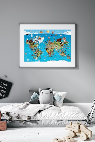 Anatolian 260 Parça xl Puzzle - Karikatür Dünya Haritası 3338