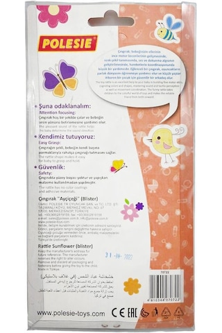 Polesie Bebekler İçin Oyuncak Çıngırak Blister "ayçiçeği" 001