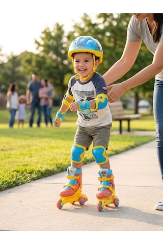 Paw Patrol 2'si 1 Arada Eğitici Paten Çift Fonksiyonlu Tekerlek Dengeli Başlangıç Seti