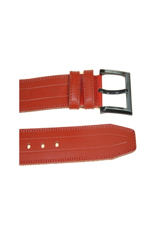 Hakiki Deri Erkek Kot Kemeri 4,5 Cm Kırmızı