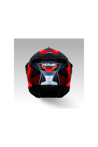 Yohe FG601 Parlak Çift Vizör Full Face Motosiklet Kaskı Neon Turuncu