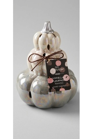 Wellesley Manor Pumpkin Vanilla Kokulu Dekoratif El Boyama Seramik Balkabağı .