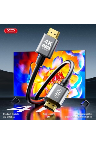 Gb017a Hdmı Dijital 4k 3m Data Veri Aktarım Bağlantı Kablosu - 60hz Hd Görüntü Aktarımı