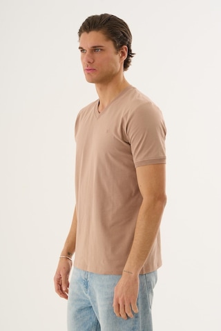 Alexander Gardi V Yaka Basic T-shirt Bej