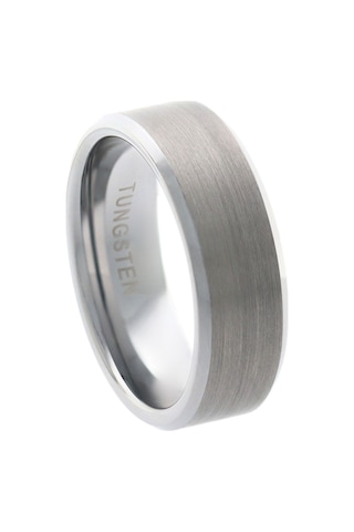 Erkek Tungsten Gümüş Renk Yüzük Gümüş