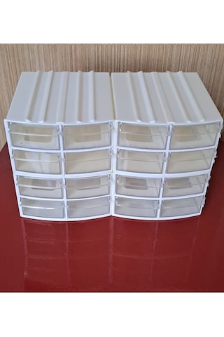Çekmeceli organizer 4 kutu 16 böüm Dremel Gravür boncuk mücevher