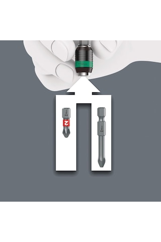 Wera 05052502001 899/4/1 K 1/4" X 50 Mm Rapidaptor Universal Bits