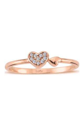 Lova Pırlanta Çifte Kalp Yüzük - 1040248